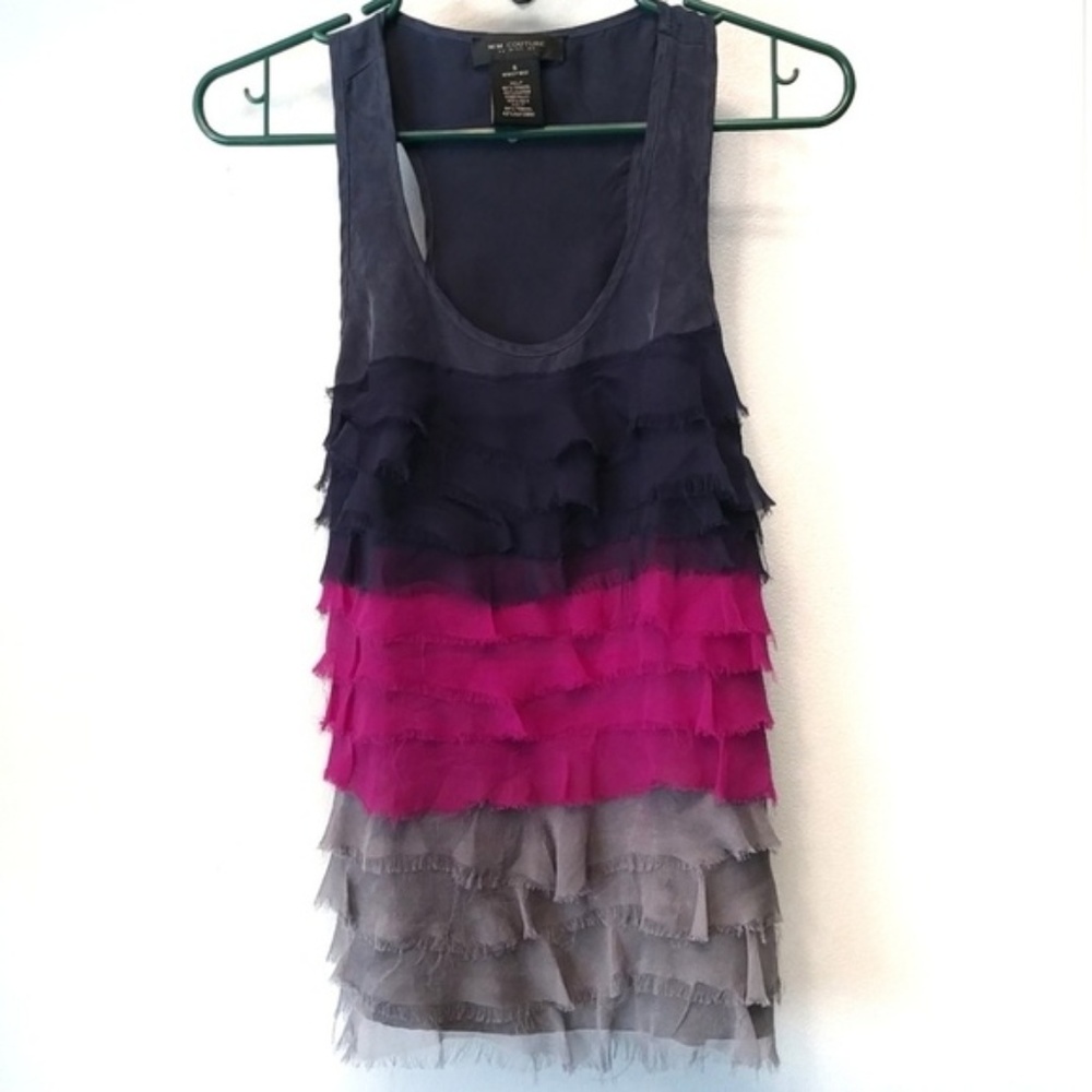MM Couture by MISS ME Tiered Ruffled Tank Top S